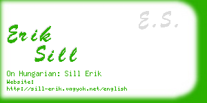 erik sill business card